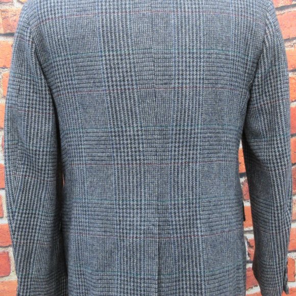 40 R- VTG WALL STREET 100% WOOL SPORT COAT GLEN PLAID - Picture 5 of 6
